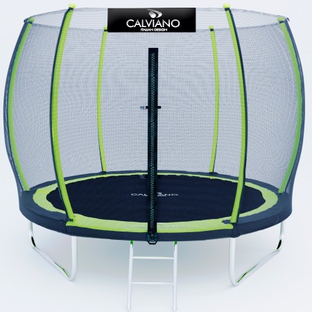 Батут пружинный с защитной сеткой Calviano 312 см - 10ft INSIDE master green