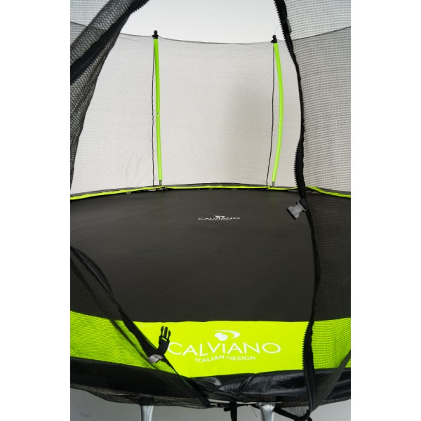 Батут пружинный с защитной сеткой Calviano 374 см - 12ft INSIDE master green