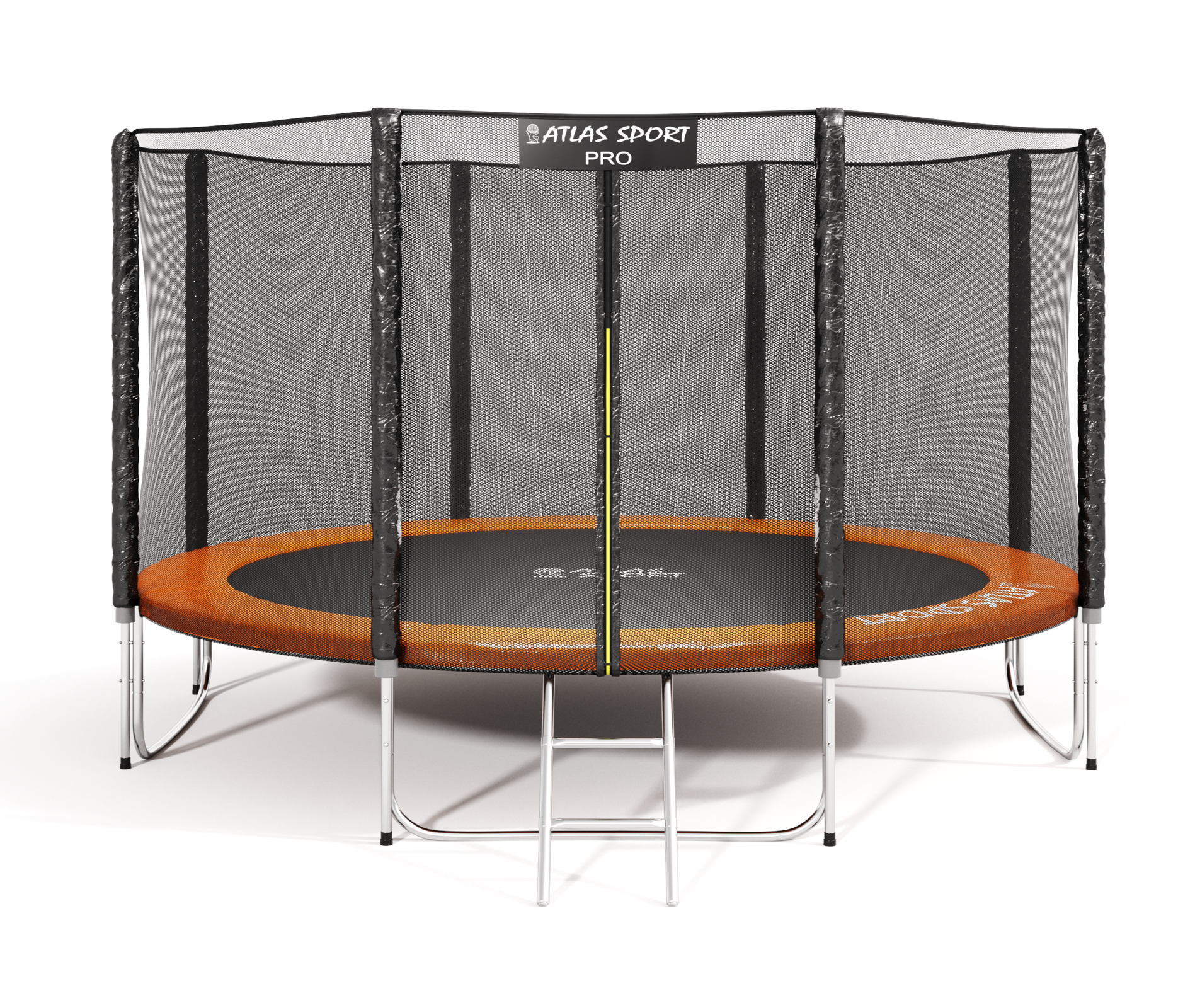 Батут Atlas Sport 435 см (14ft) PRO (усиленные опоры) ORANGE