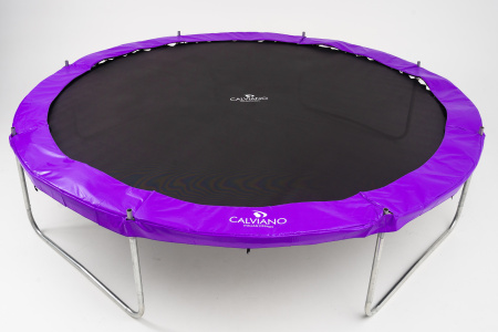 Батут пружинный с защитной сеткой Calviano 374 см - 12ft INSIDE master purple