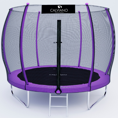 Батут пружинный с защитной сеткой Calviano 312 см - 10ft OUTSIDE master purple